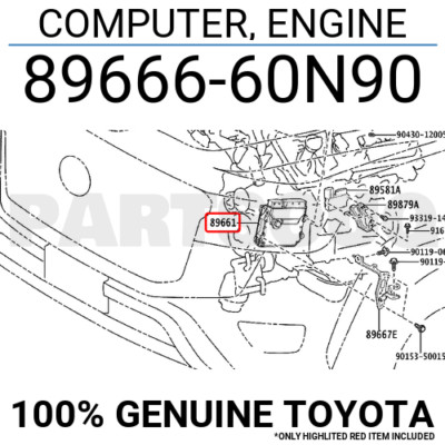 8966660N90 Genuine Toyota COMPUTER, ENGINE 89666-60N90 | eBay 8966660N90 Genuine Toyota COMPUTER, ENGINE 89666-60N90 | eBay