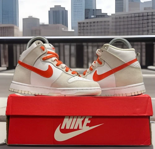 Nike Dunk High First Use White Sail Orange Womens 7 Mens 5.5 DH6758-100 DS w/Box