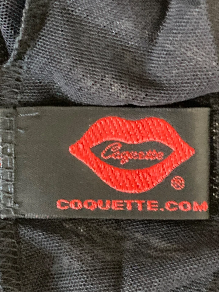 COQUETTE Set Babydoll & G-String Gr. OS 36-40 lschwarz aqua leopard Spitze Sexy - Bild 4 von 4