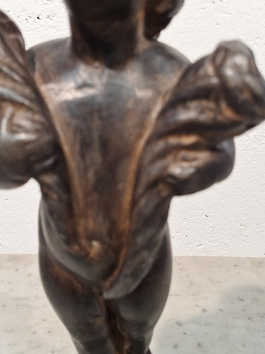 Terrakotta Skulptur Vertreter Putto mit Horn Kopien - Bild 5 von 16