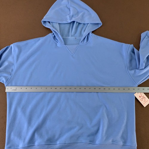 LS Women's Size XL Light Blue Fleece Long Sleeve Pullover Hoodie NWT *Flaw - Picture 8 of 11