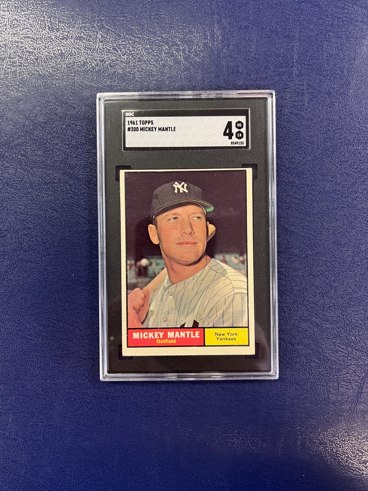 1961 Topps #300 Mickey Mantle New York Yankees HOF SGC 4 VG-EX