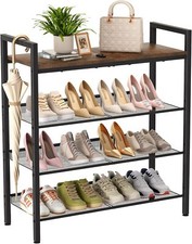Shoe Rack for Front Door Entrance, 4 Tier Shoe Rack for Entryway, 12-16 Pairs
