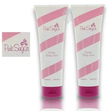 2 x Pink Sugar Perfume for Women Aquolina Creamy Body Lotion 8.45 oz LOT OF 2