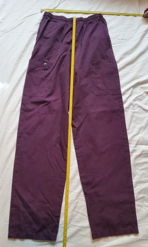 Moda Sello Cuidado de la Salud Damas Borgoña Exfoliantes Bolsillos con Cordón XS Foto 4 de 4