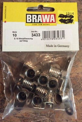 Brawa 3433 Bulb Sockets (10)    NIP