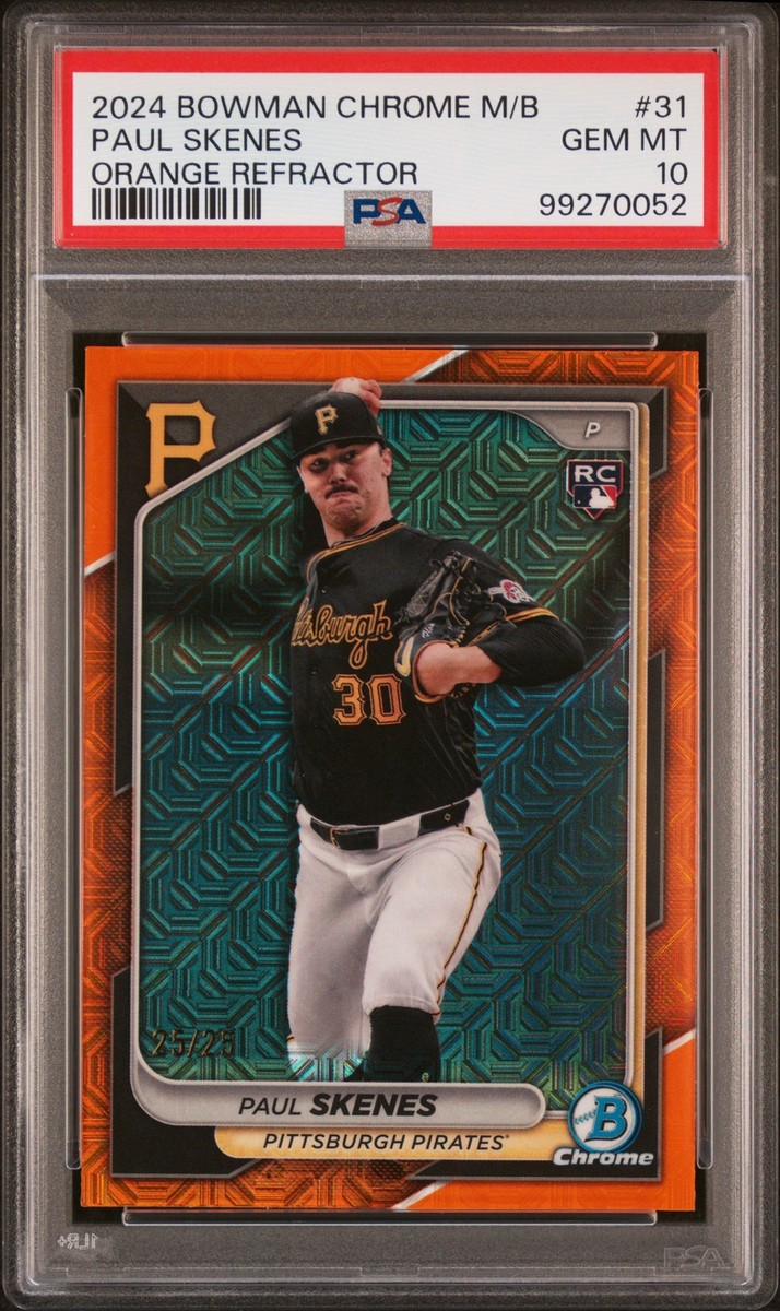PSA 10 PAUL SKENES 2024 Bowman Chrome Mega Box ORANGE