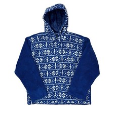 Pile sherpa chadwicks full zip taglia XL donna blu fantasia invernale cappuccio caldo