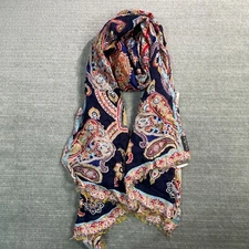 Fraas Scarf Paisley Fringe Oversized Class Casual Outdoor Preppy Academia NEW