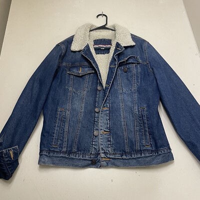 Vintage Tommy Hilfiger Size M/L Denim Jacket Sherpa Lined