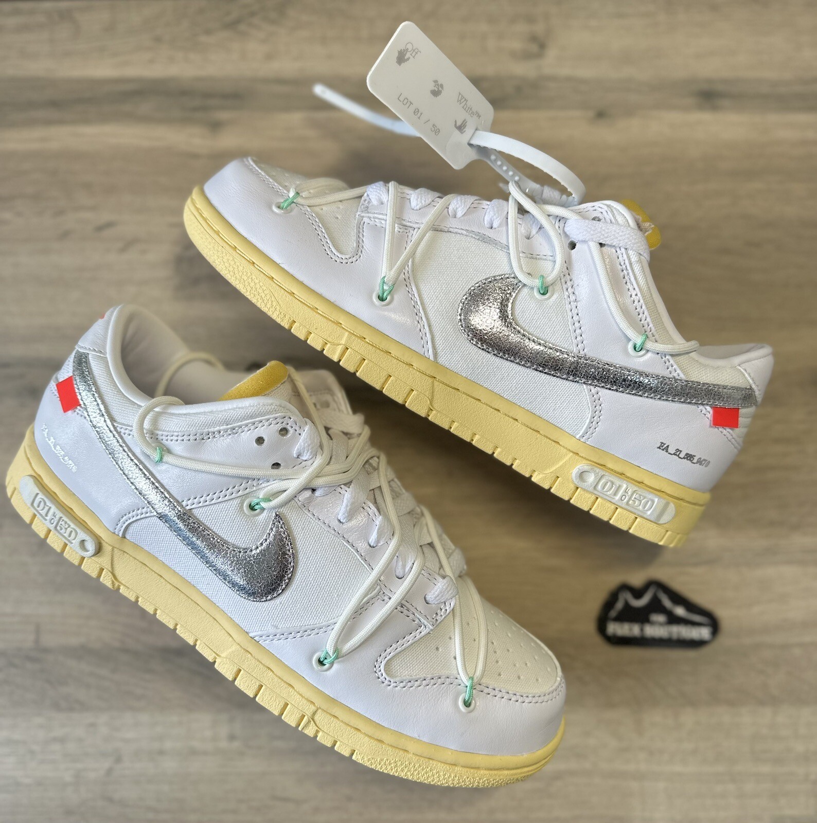 OFF WHITE X NIKE Nike Dunk Low x Off White Lotto 1 di 50 UK7 US8 NUOVE ?✅⭐️