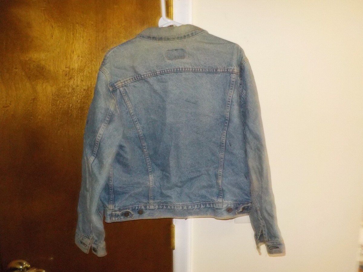 Vintage 1980's Levi Strauss Faded Blue Denim Jacket 44R XL Vintage 1980's Levi Strauss Faded Blue Denim Jacket 44R XL
