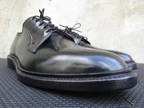 Como Nuevo Allen Edmonds Leeds Negro Horween Shell Cordobés Puntera Lisa Derby Para Hombres 9.5 E - Imagen 6 de 10