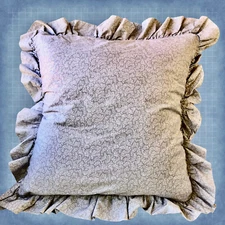 Laura Ashley Sophia Euro Sham Pillow Case Ruffled Cottagecore 24"