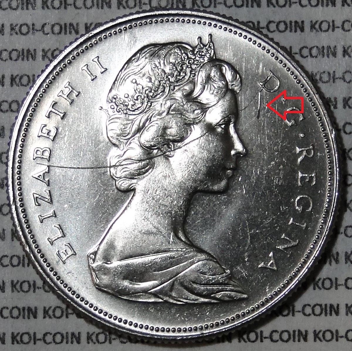 ERROR*Strike Through Metal Wire* Canada 1968 large dollar $1