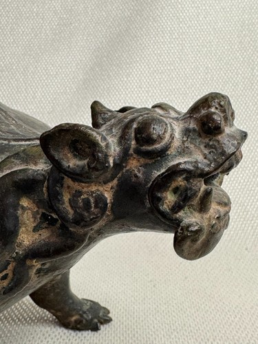 A Superb Antique Chinese Bronze Ritual Wine Vessel with Beast Pattern ~ Marked - Picture 5 of 13