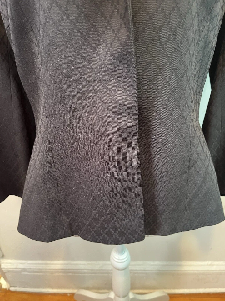 Blazer Tahari Arthur S. Levine Negro Diamante Vintage Ajuste y Acampanado Talla 10 Foto 2 de 4