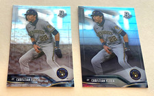 CHRISTIAN YELICH 2021 BOWMAN PLATINUM BASEBALL ICE FOIL & BASE CARDS 95