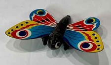 Vintage Lehmann Nati West Germany Mechanical Somersaulting Butterfly Toy