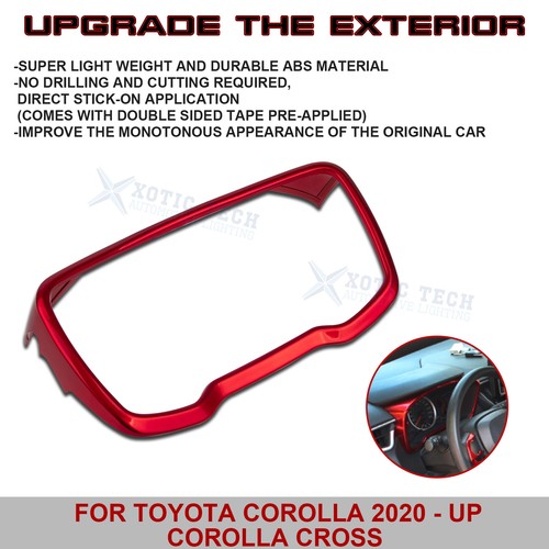 Wine Red Dial Dashboard Instrument Frame Trim For Toyota Corolla 2020-UP Cross - Bild 4 von 12