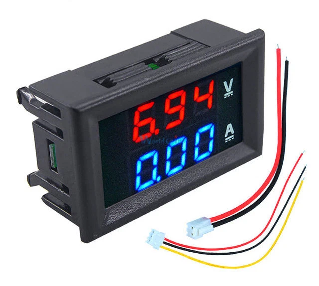 Voltmetro Digitale 4.5V-100V Blu