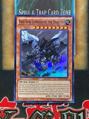 Yugioh True King Lithosagym, The Disaster MP17-EN186 Super Rare 1st Ed NM