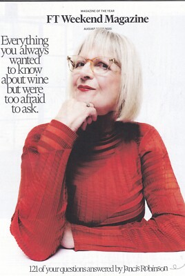 FT Weekend Magazine  2023 -The Wine Issue Wine Expert Janice Robinson   (GSP)