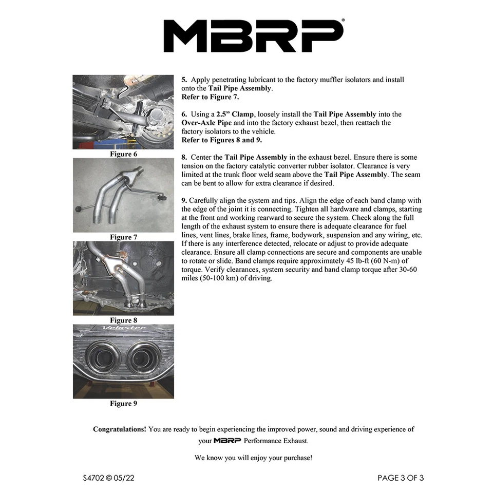 Escape traseiro de gato de aço MBRP S4702AL para 2013-18 Hyundai Veloster Turbo 1.6 Turbo - Imagem 4 de 4