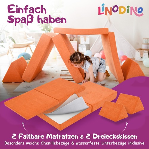 Linodino Spielsofa Kindersofa Schlaffunktion Schaumstoffbausteine Modulsofa - Bild 68 von 112