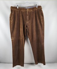 Polo Ralph Lauren Corduroy Pants Mens 38x30 Brown Flat Front Y2K Vintage