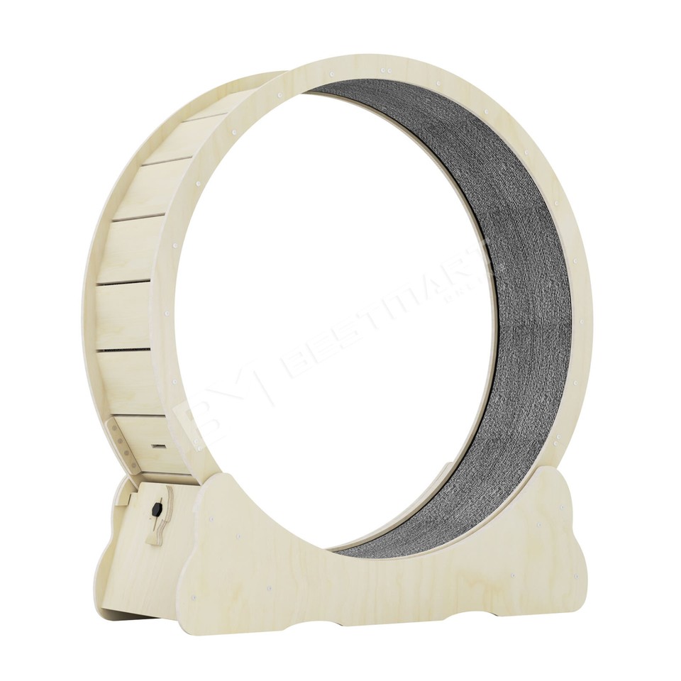 Wood Cat Wheel Exercise Gym Treadmill Dog Puppy Running Exerciser