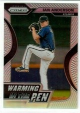 IAN ANDERSON 2020 Panini Prizm Baseball SILVER WARMING IN THE PEN Atlanta Braves