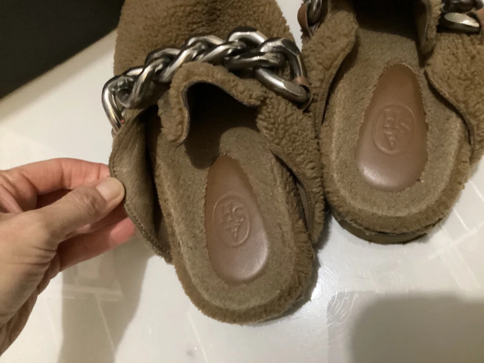 ash leather lined slippers size 38 - Image 3 of 4