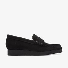 Clarks Originals Women's Wallabee Loafer Black Suede 26173509