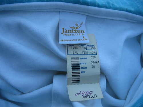 Vintage Jantzen women's short sleeve cotton/polyester blend polo style top large - Picture 2 of 2