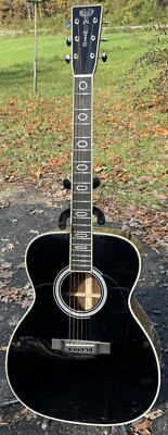 2021 Martin Custom Shop J-40 Jumbo Acoustic Guitar Black W/OHSC | eBay