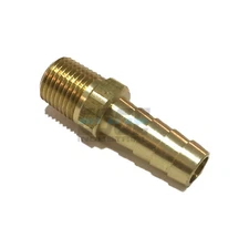 3/8 HOSE ID TO 1/4 MALE BSP BSPT STRAIGHT BRASS FITTING GAS/FUEL/AIR/WATER/WOG