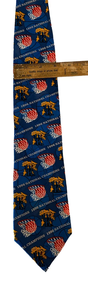 Reino Unido Wildcats Corbata Merge Corbata Izquierda Hombre Corbata Cuello Azul Naranja Amarillo Toda Seda Foto 2 de 4