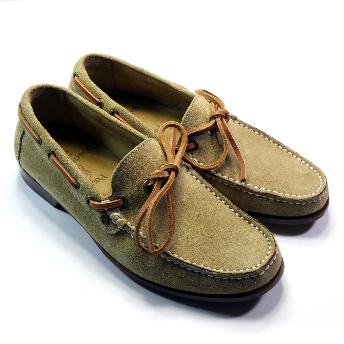 Polo ralph lauren suede loafers deals
