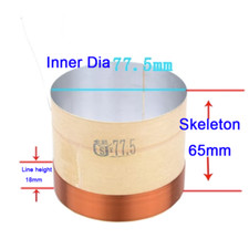 77.5mm ID 8  8ohm White Aluminum Woofer Voice Coils Round Wire Bass Speaker Coil