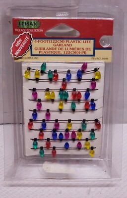 RETRO 2003 LEMAX ''4 FOOT (122CM) PLASTIC LITE GARLAND'' ACCESSORY