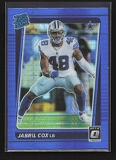 2021 Donruss Optic Rated Rookie Blue Hyper Prizm Jabril Cox RC #286 Dallas