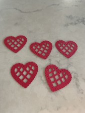 20 Martha Stewart Hearts Lace Valentine Paper Craft Punchies Die Cuts Confetti