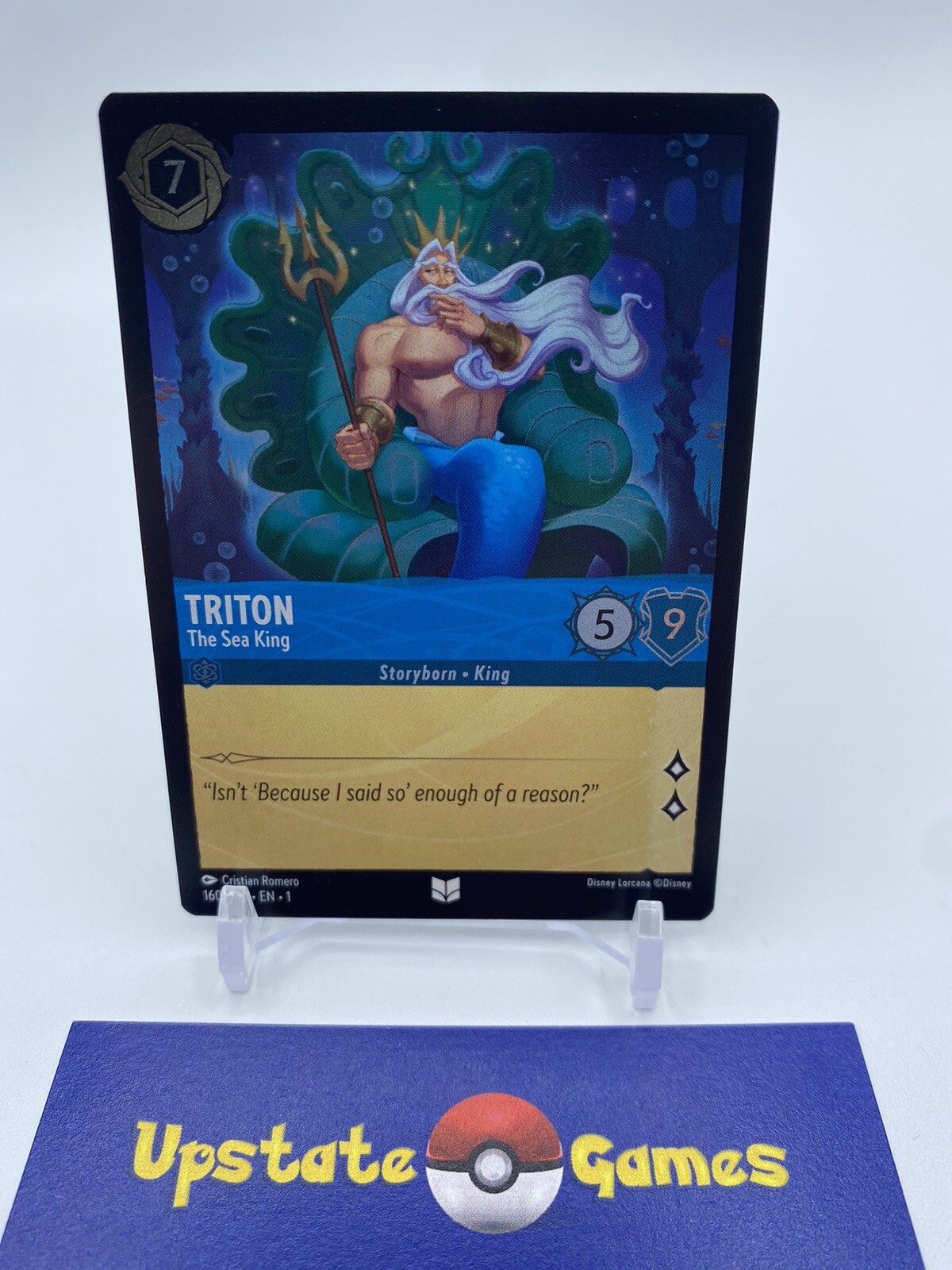 Disney Lorcana TCG - Triton “The Sea King” 160/204  Uncommon Cold-Foil NM