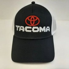 Toyota Tacoma Embroidered Curved Bill Hat Mesh Snapback Black White Toyota Tacoma Embroidered Curved Bill Hat Mesh Snapback Black White