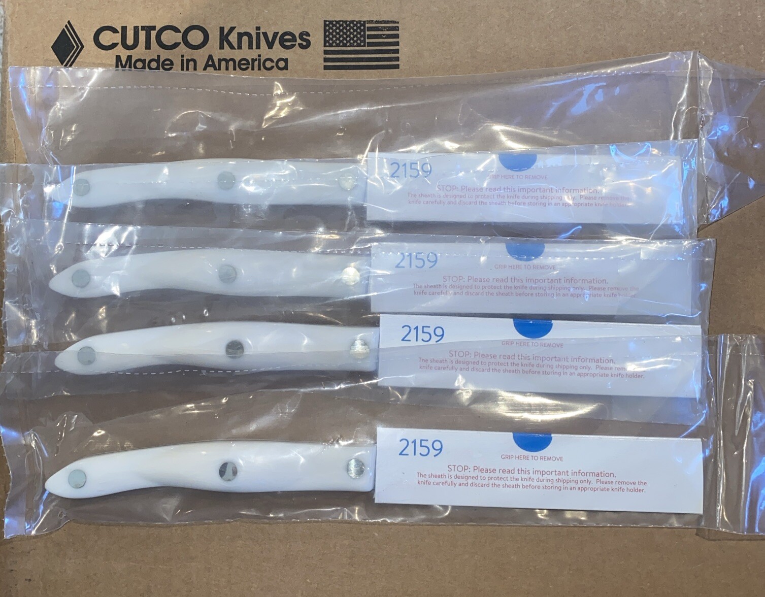 Cutco Steak Knife 4x 2159W White Pearl Special 🎁🎄📌📦 Ships Free 4 Items