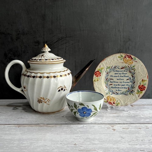 18th Century Worcester Porcelain Tea Pot Rare Flight Period 1785 Make Do - Picture 10 of 10