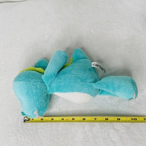 Carters 11” Mint Green Dinosaur Dragon Stuffed Animal Toy Lovey Plush - Picture 6 of 6