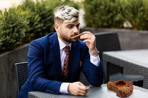 Holz Zigarren Aschenbecher Outdoor Indoor Aschenbecher und tolle Geschenke für Zigarrenliebhaber,... - Bild 4 von 6