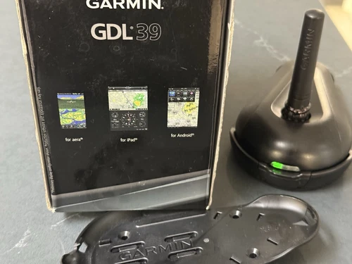 Garmin GDL39 Portable ADS-B and GPS-DC Power Cables-Bluetooth-Battery-Manual-Box
